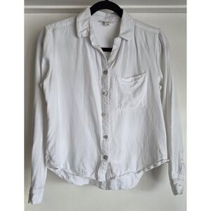 Beachlunchlounge Collection Blouse Size S White Viscose Long Sleeve Women